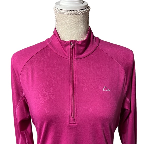 Paradox Long Sleeve 1/4 Zip Up Lightweight Jacket Shirt Pink Purple Womens M - Picture 2 of 9